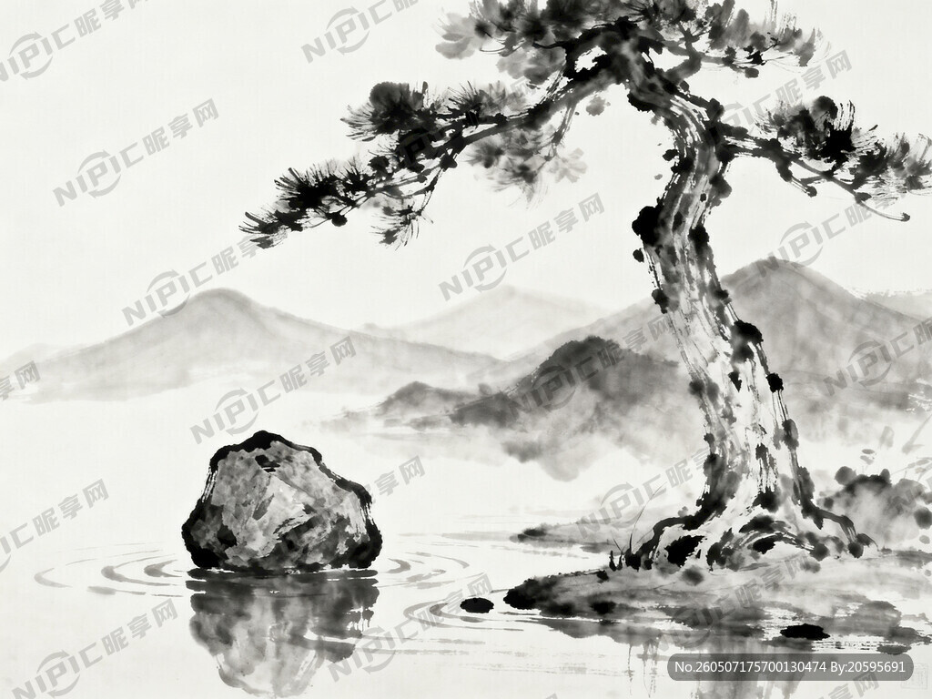 水墨风格 富有禅意 画面简洁
