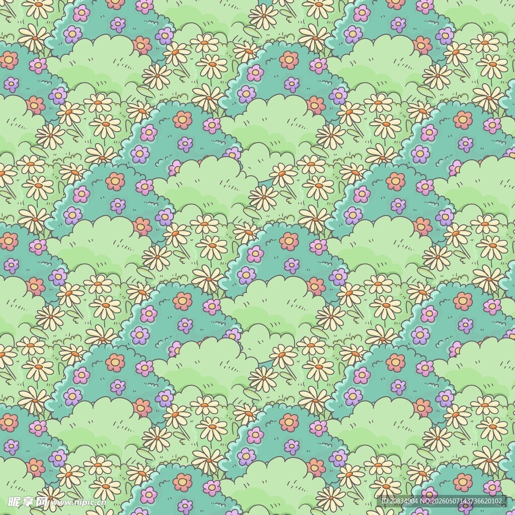 碎花花草底纹