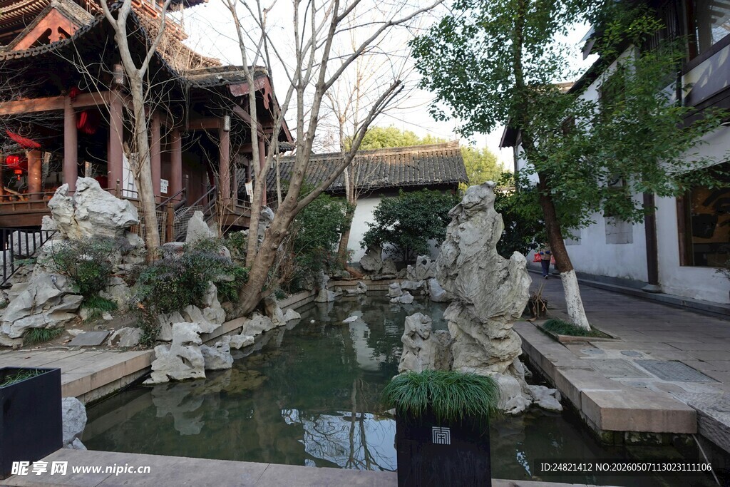 中式庭院景观雅致水景