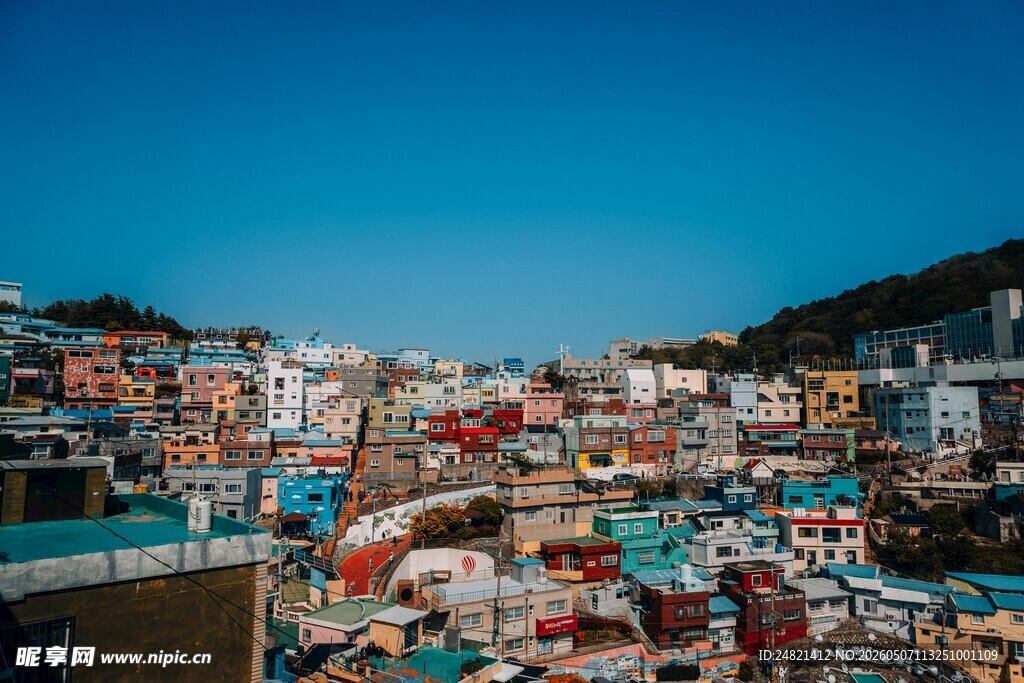 彩色村落俯瞰美景