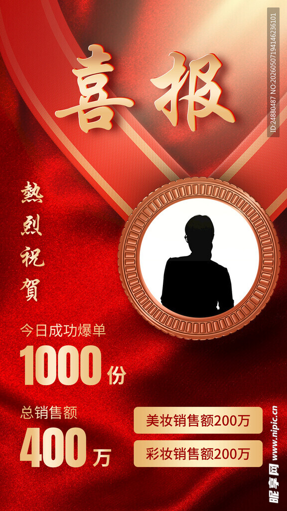 喜报带人物