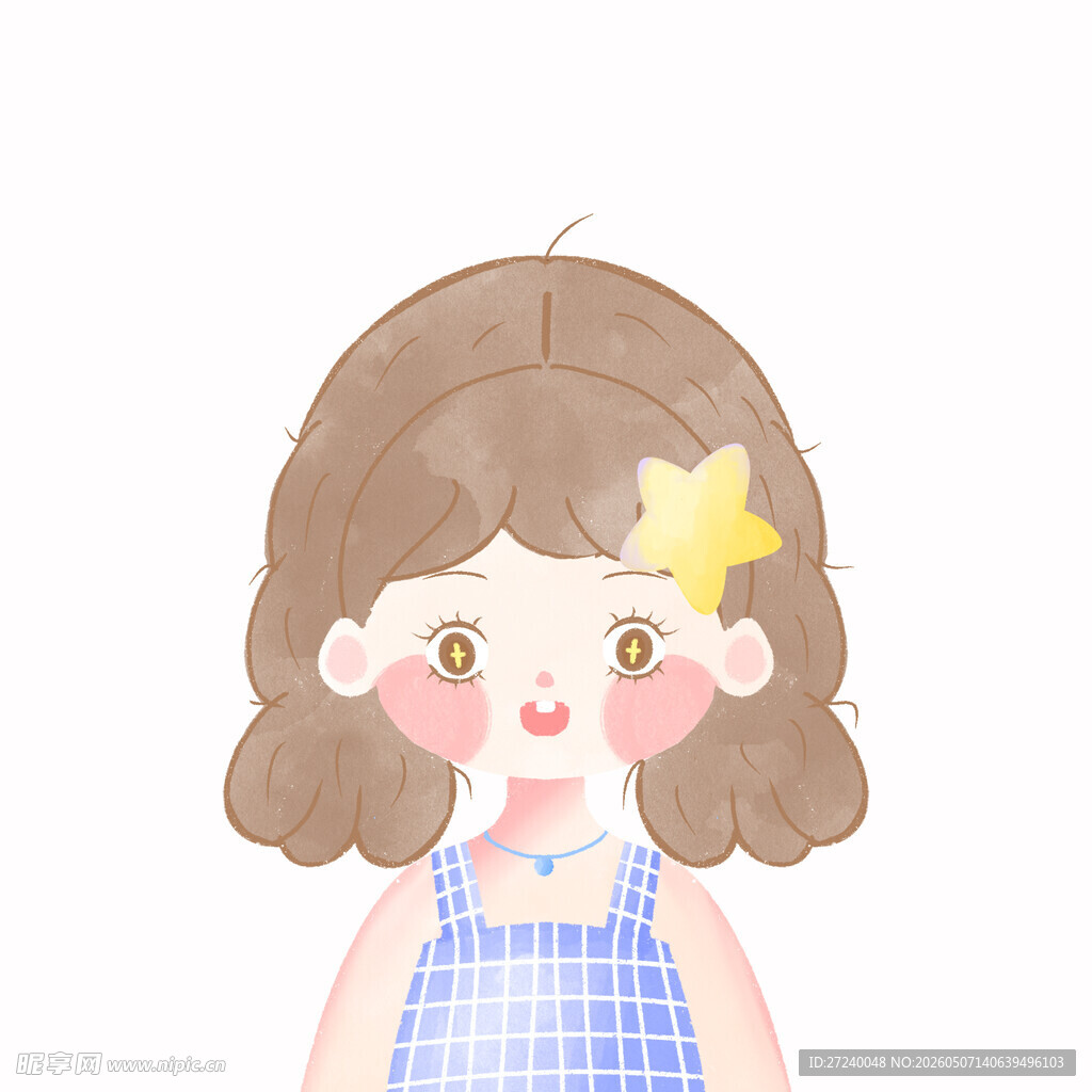小女孩儿插画