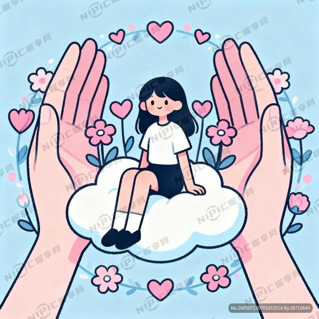 呵护少女创意简图