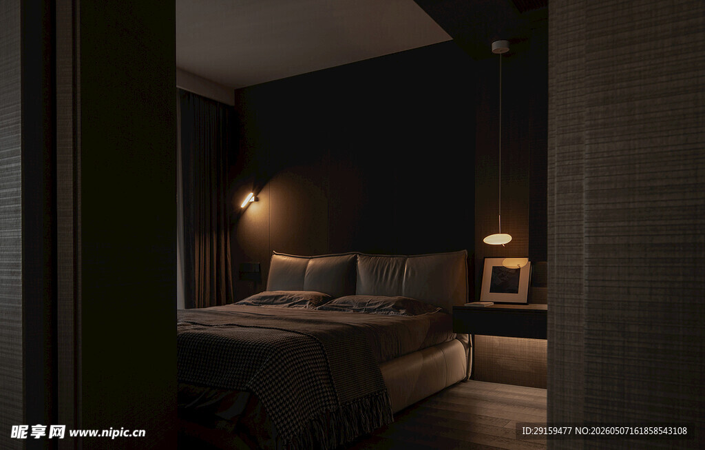 现代简约风格卧室一角
