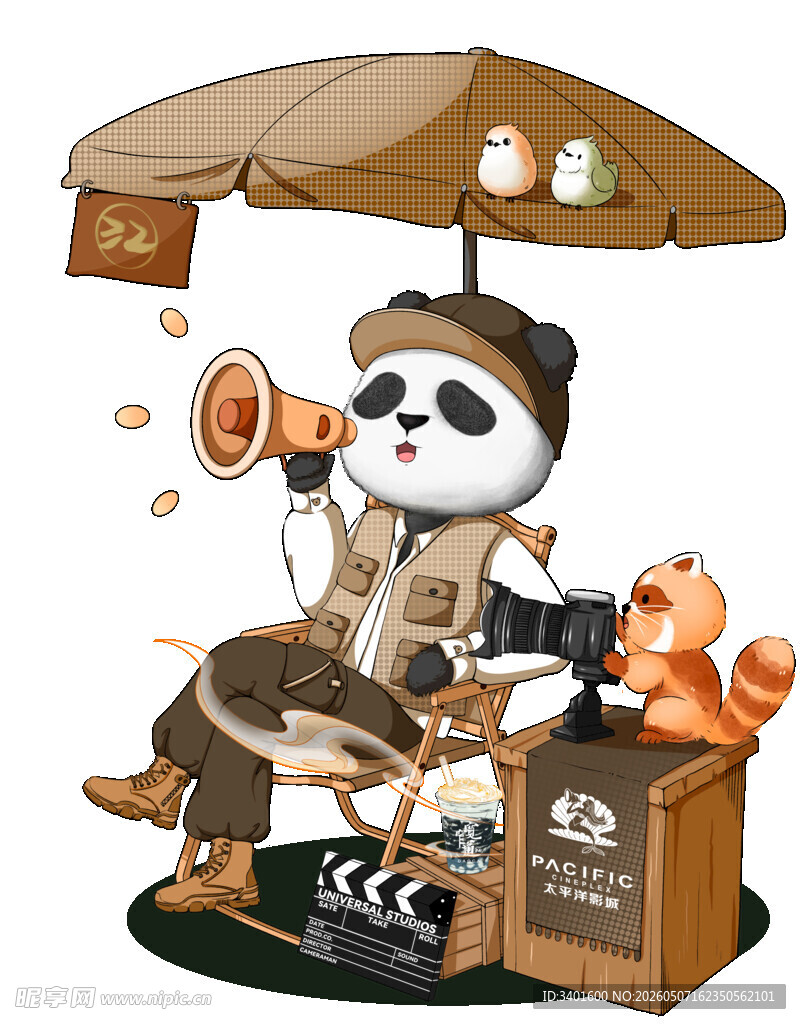 卡通熊猫