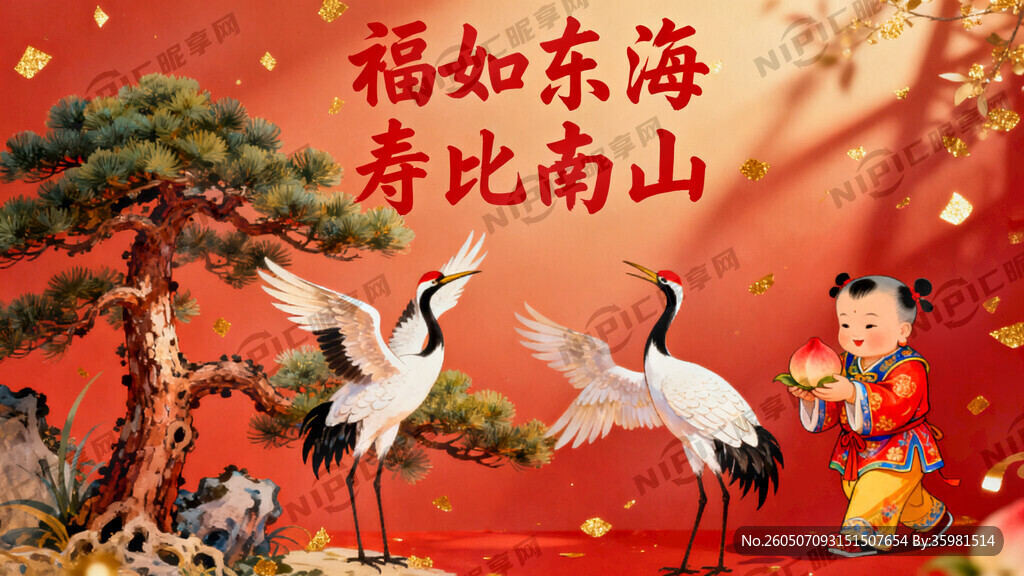 周素德女生百岁寿诞高清背景图片