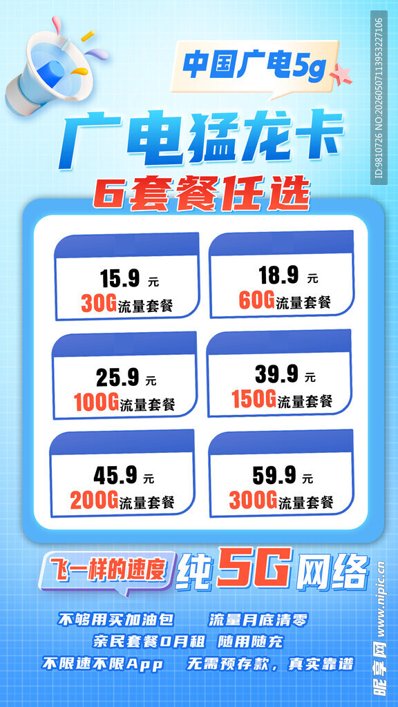 流量卡套餐海报长图