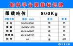 卸料平台规格标识牌