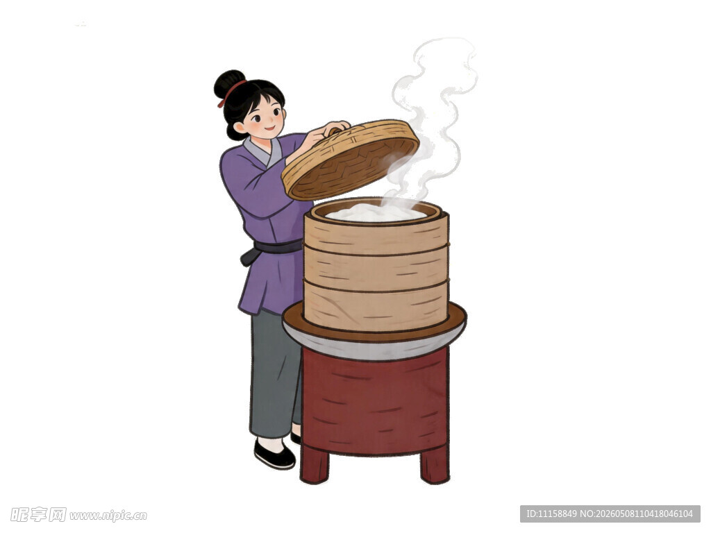 传统匠人揭开蒸笼盖