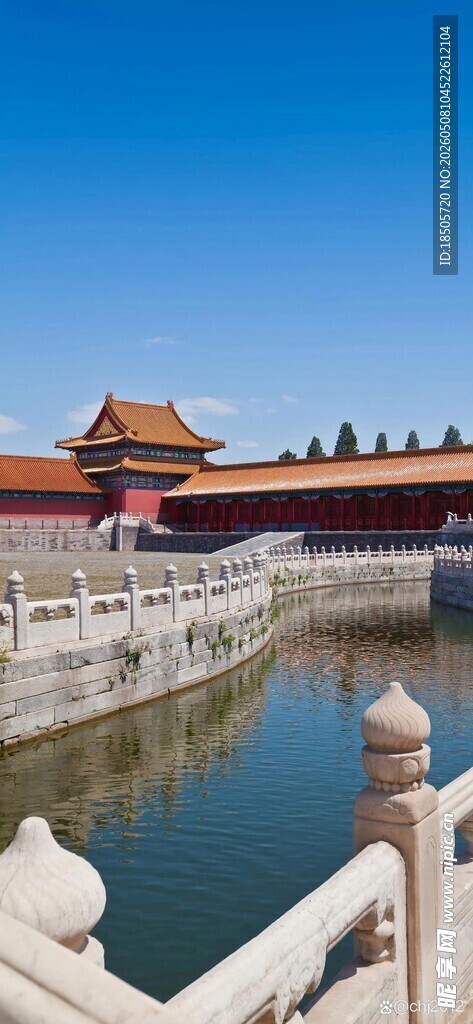 故宫护城河与古建筑景观