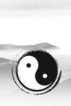 水墨风格阴阳太极图