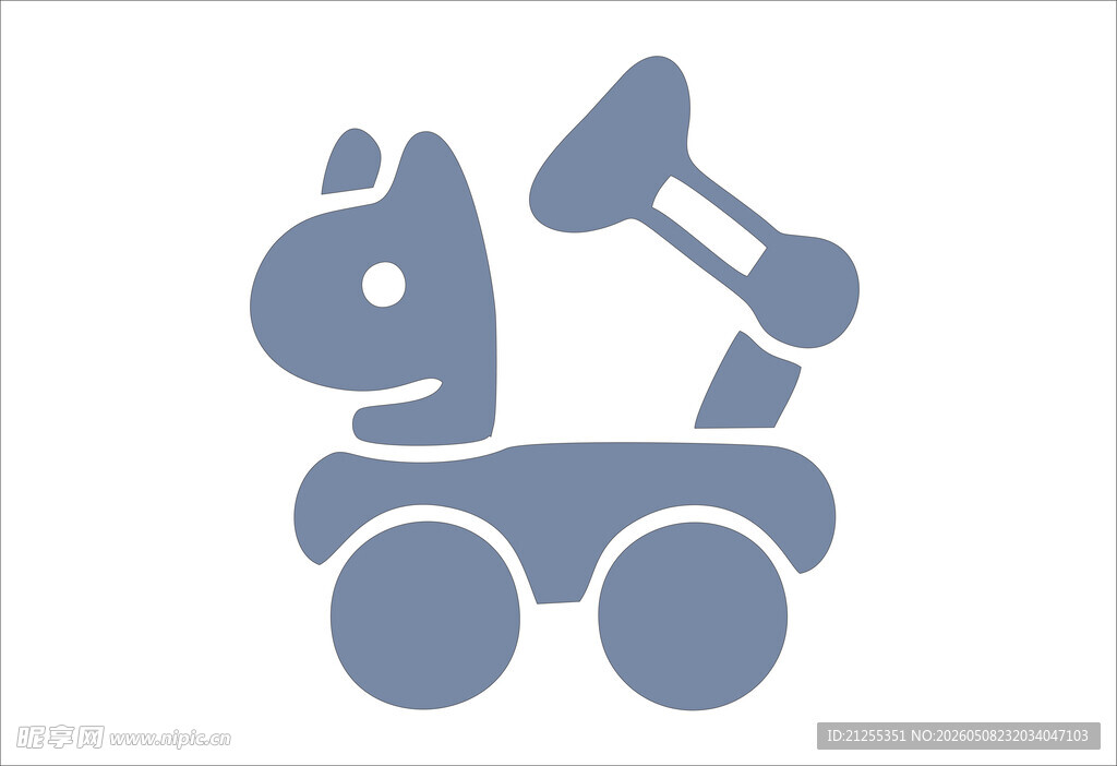 卡通小马玩具车形象
