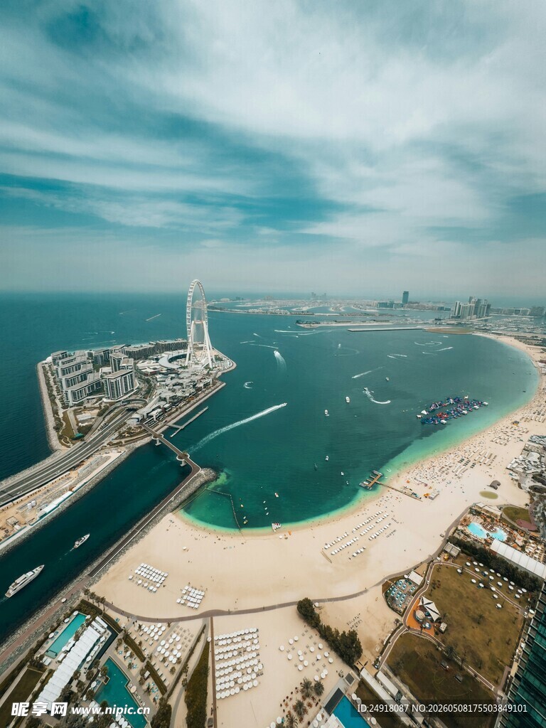 迪拜海滨城市壮丽景观