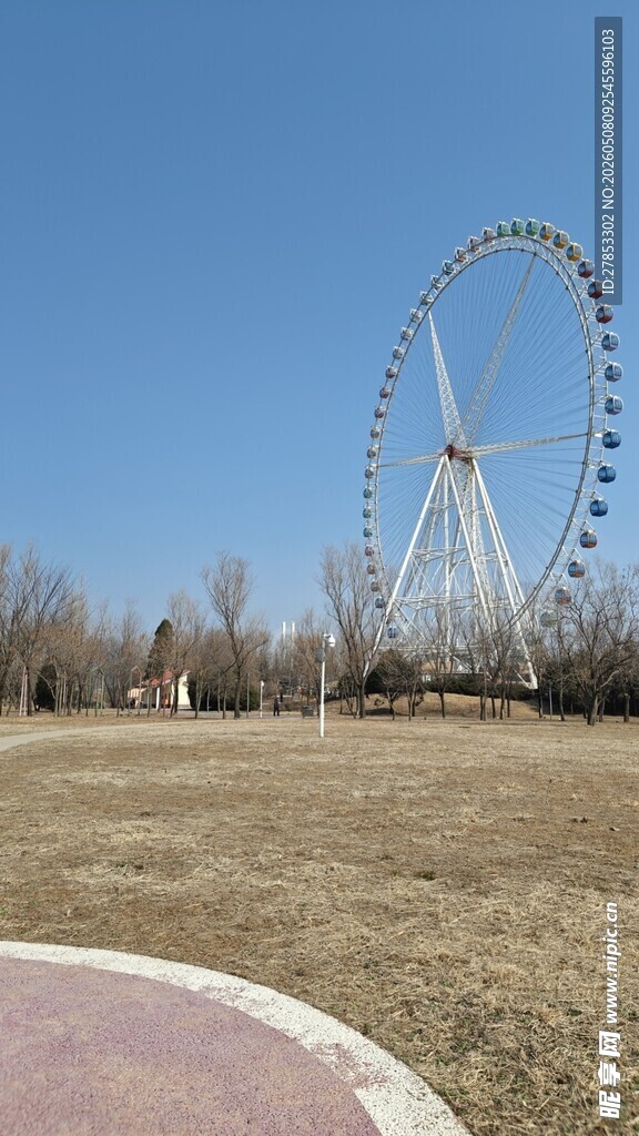户外空旷处的大型摩天轮