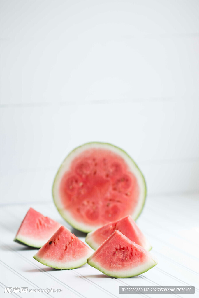 新鲜切块西瓜夏日美味