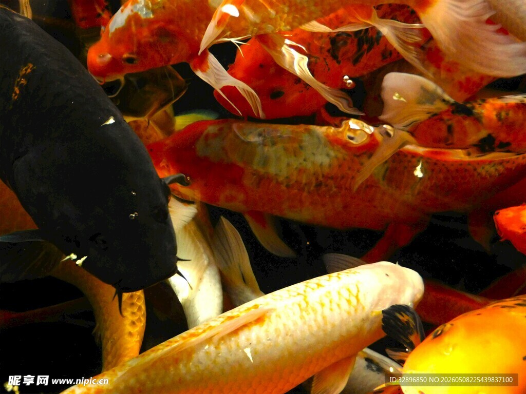 多彩金鱼群游画面