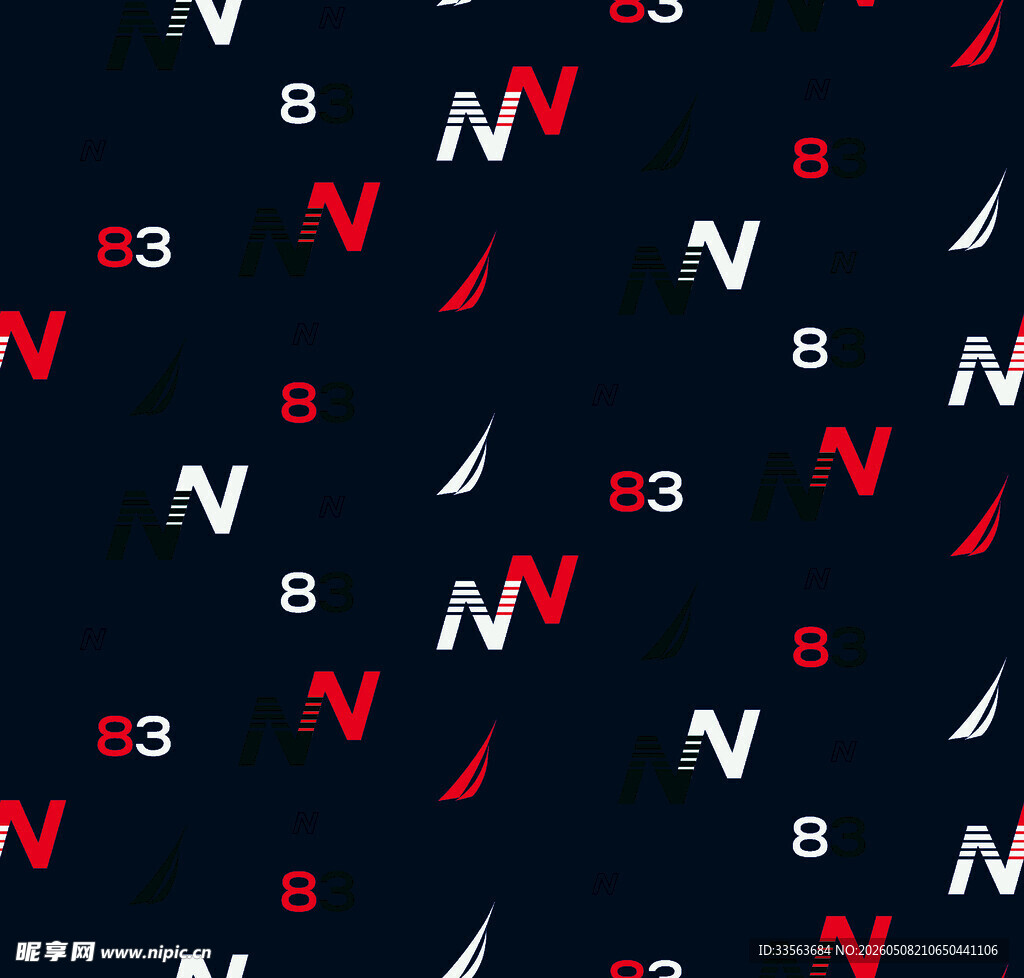 字母数字图案背景