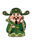 卡通财神爷打电话