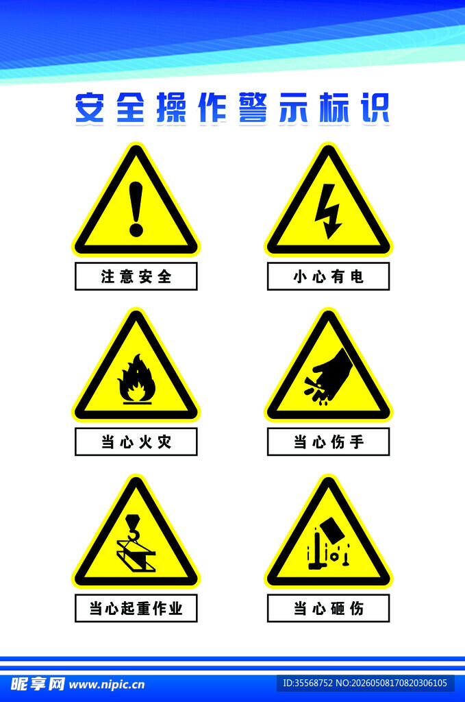 安全操作警示标识集合