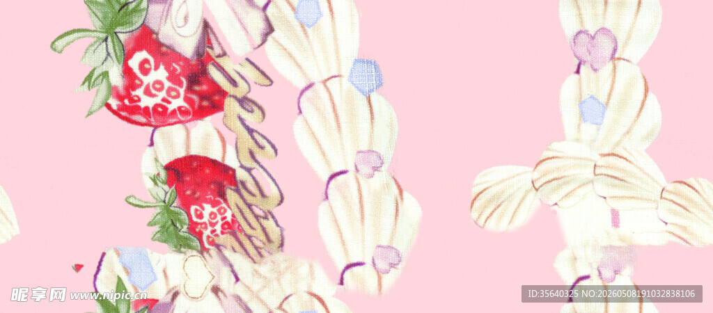 梦幻花卉与芭蕾舞者插画