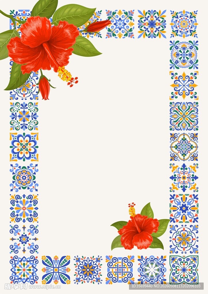 扶桑花边框