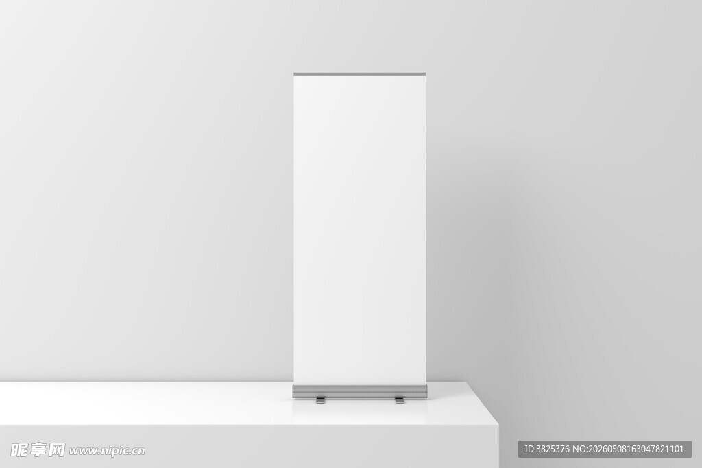 简约白色立式展架设计展示样机