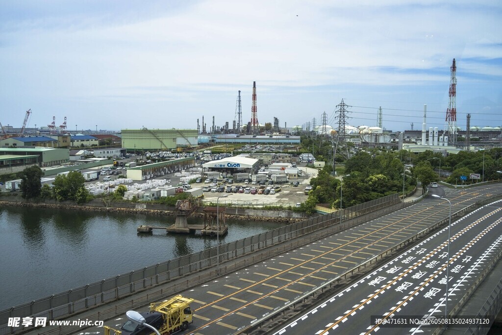 日本大型炼油厂全景