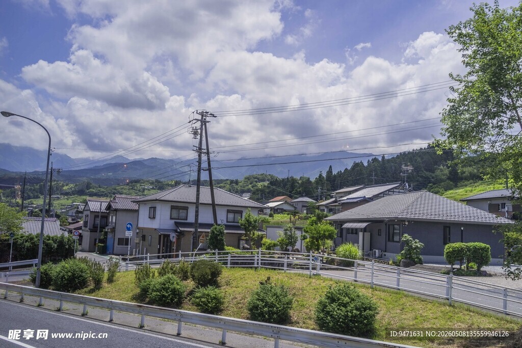 日本宁静乡村小镇风光