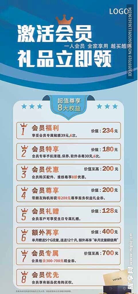 会员福利页面展示