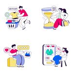 电商购物插画