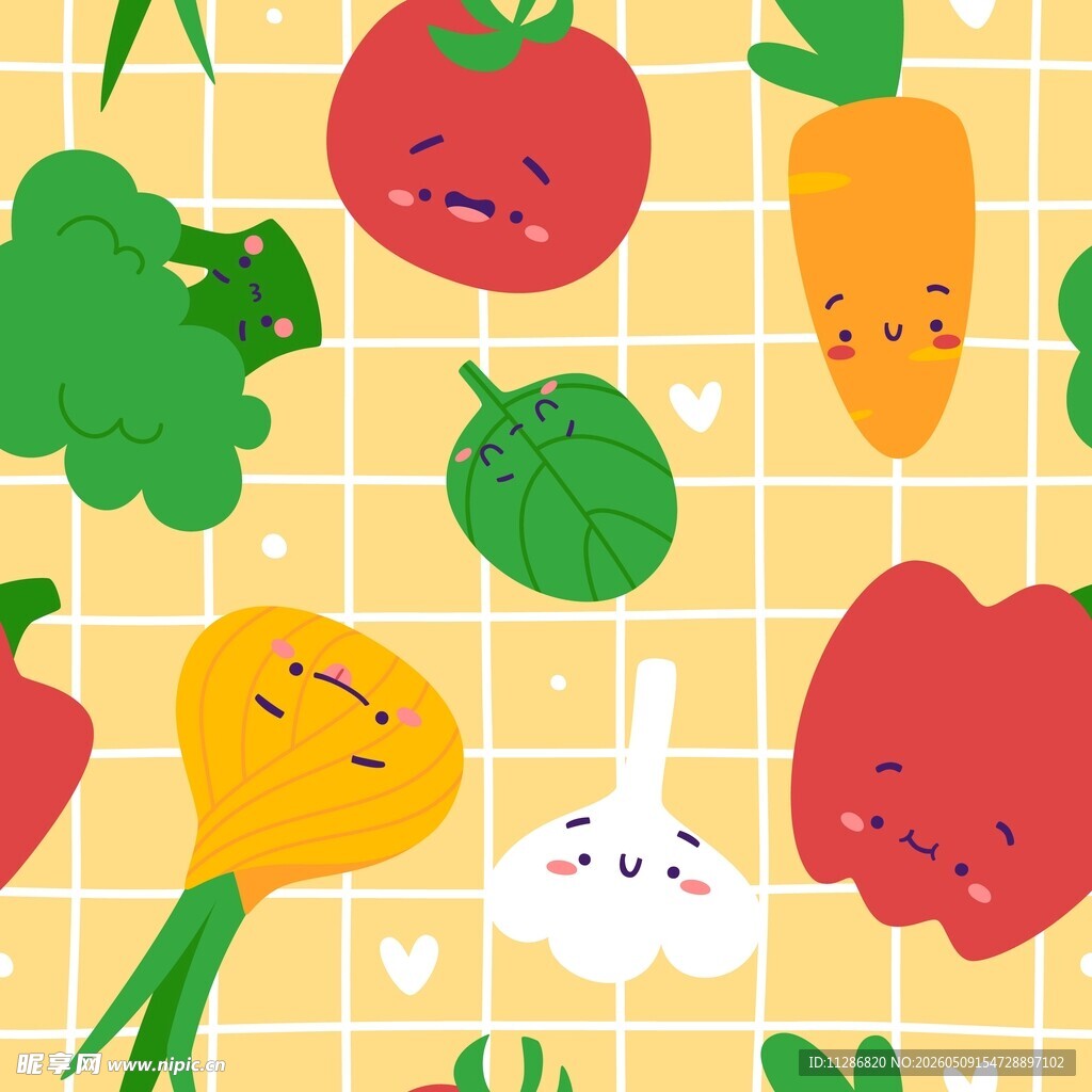 蔬菜卡通底纹