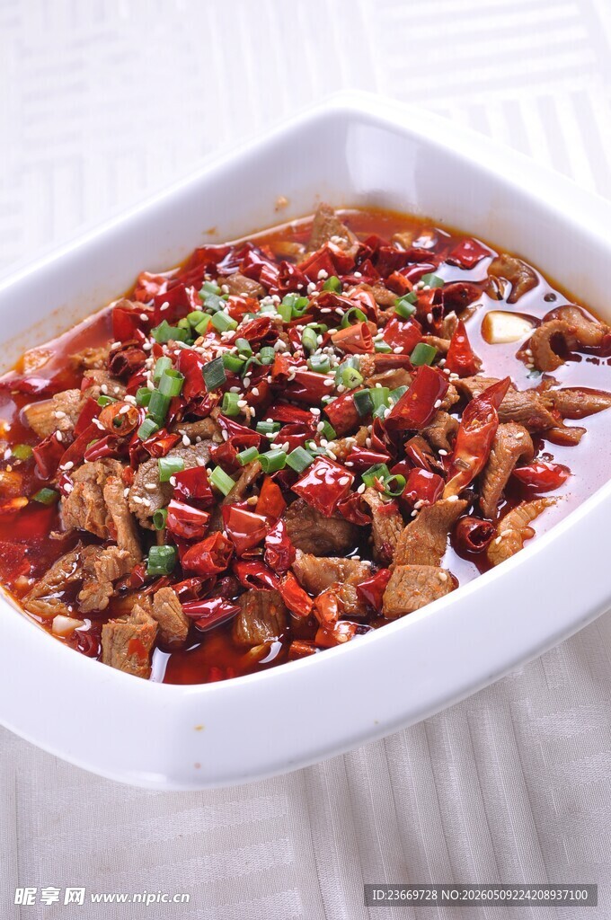 香辣可口的美味水煮肉片