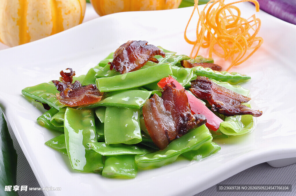 腊肉炒荷兰豆