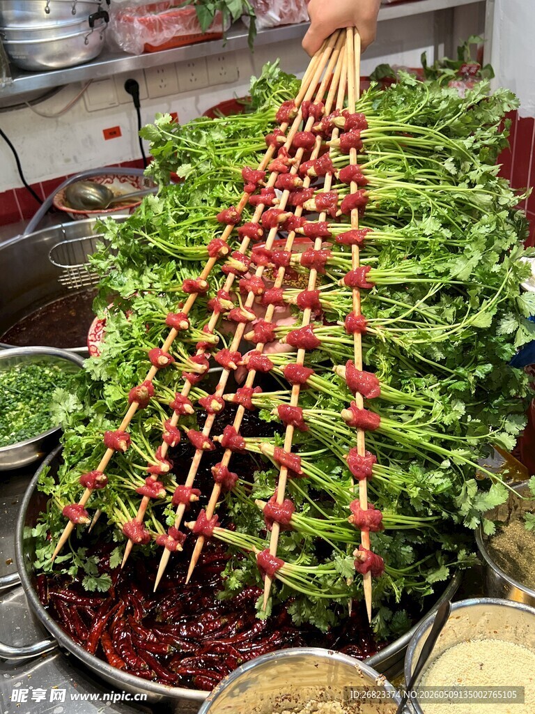 香菜牛肉串