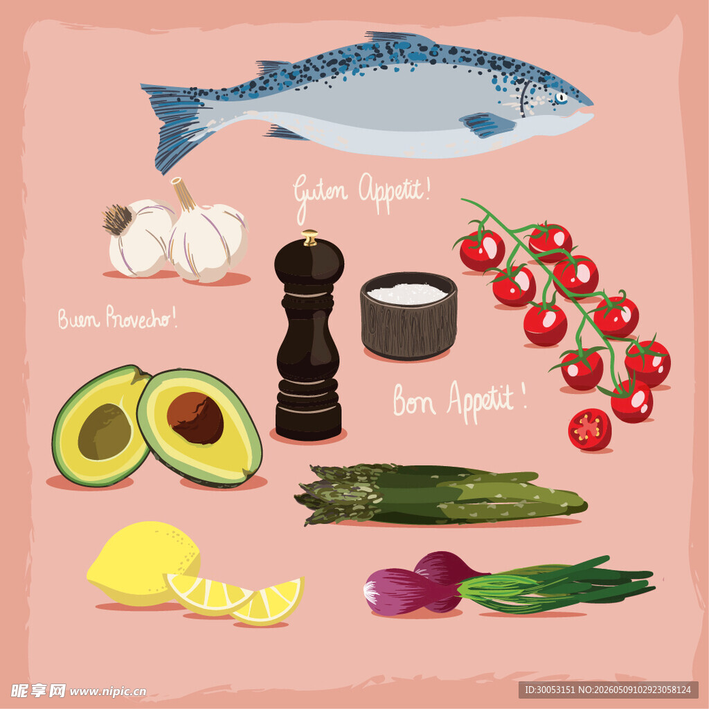 新鲜食材组合