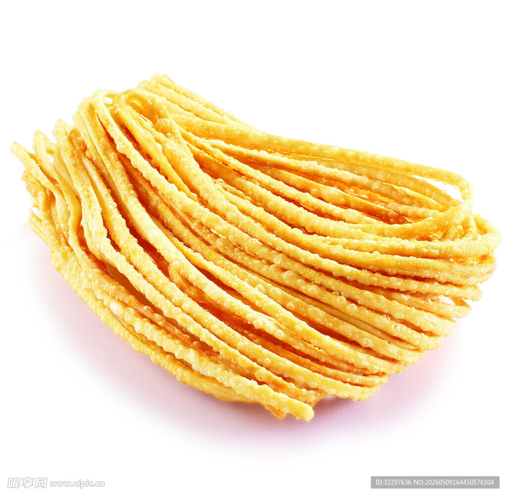 金黄色美味油炸馓子
