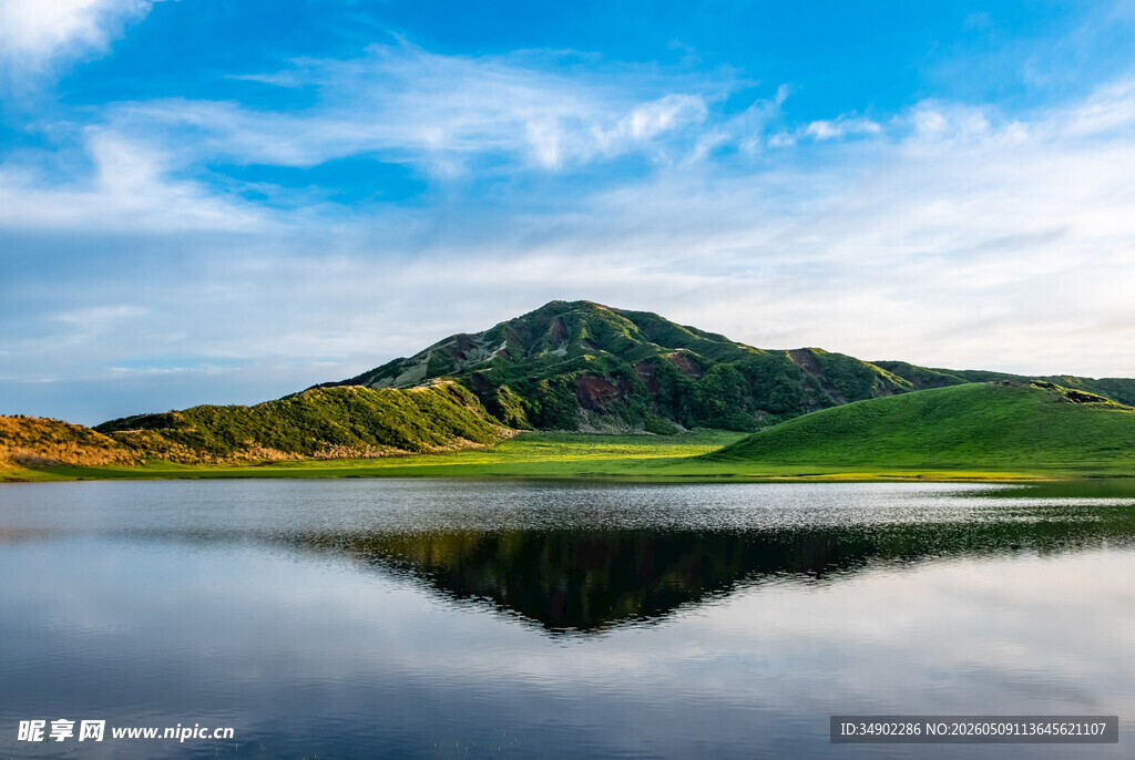 青山碧水蓝天湖景风光