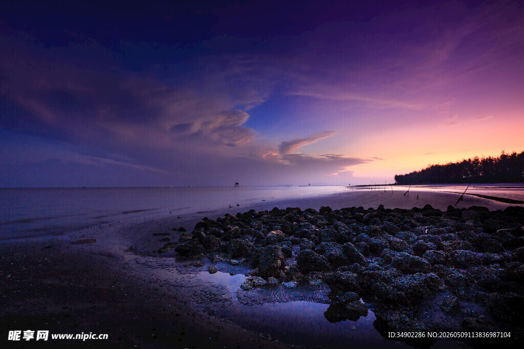海边黄昏美景