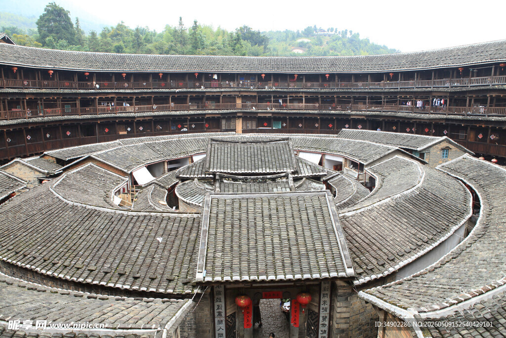 福建土楼独特建筑景观