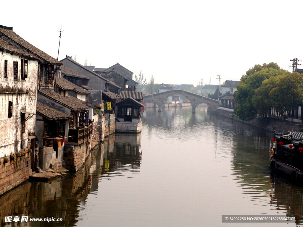 江南水乡古河道风景