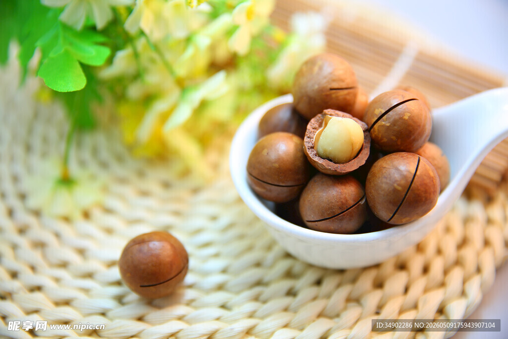 碗中美味夏威夷果特写