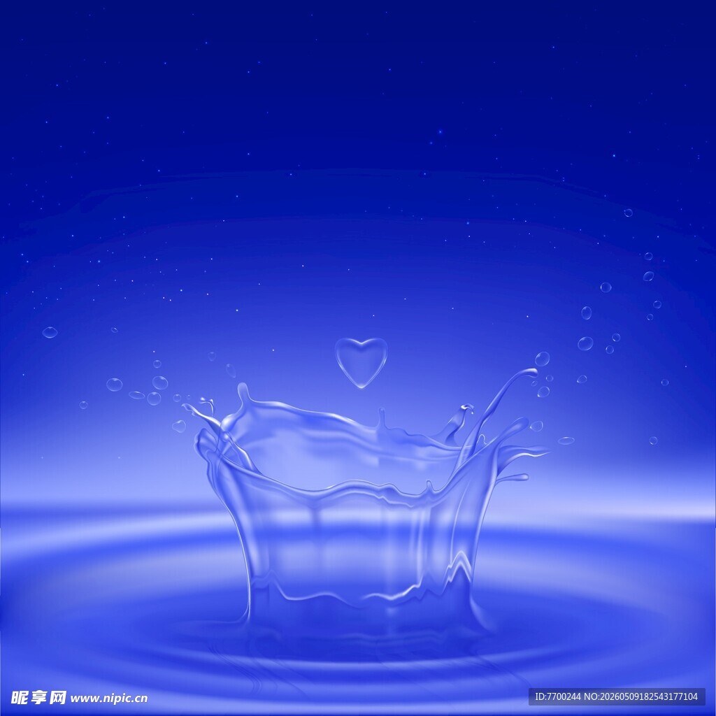 蓝色水花背景