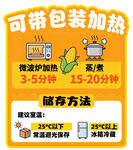 微波加热食品包装说明手举牌