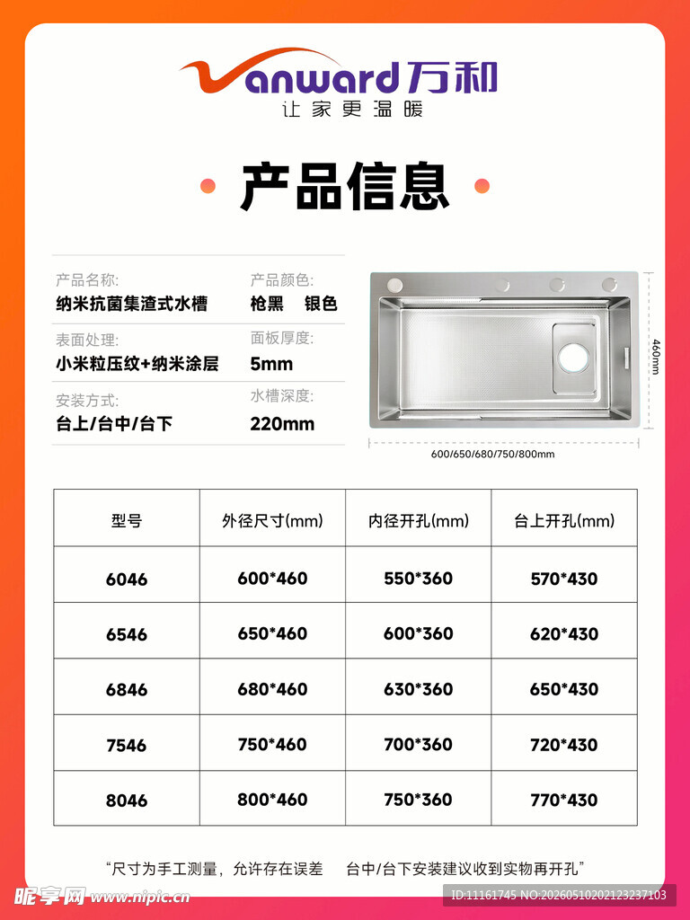 产品信息详情页展示图