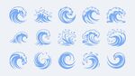 蓝色海浪素材