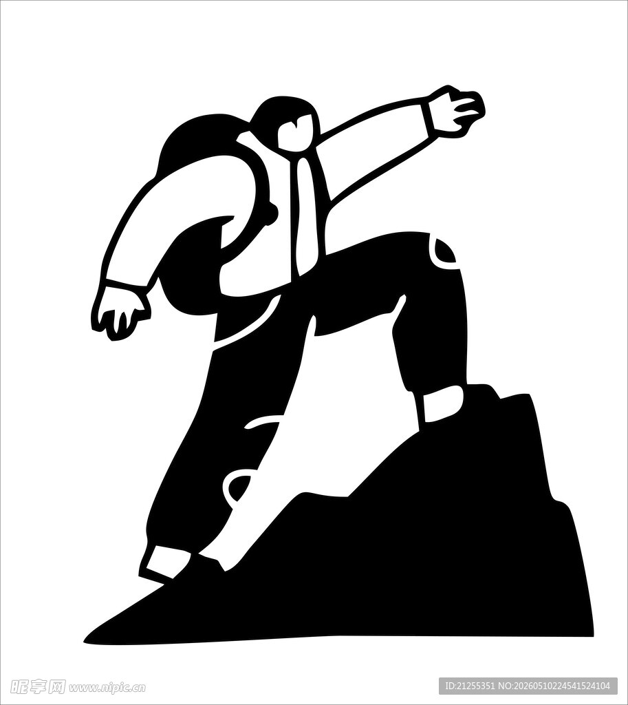攀登者勇立山顶