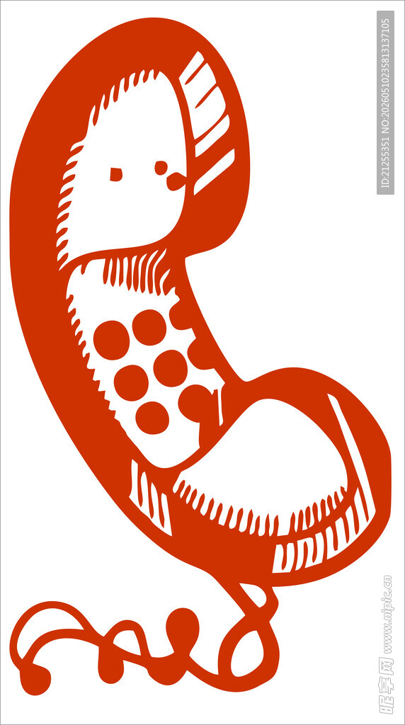 复古电话插画