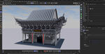中式古建筑3D模型展示