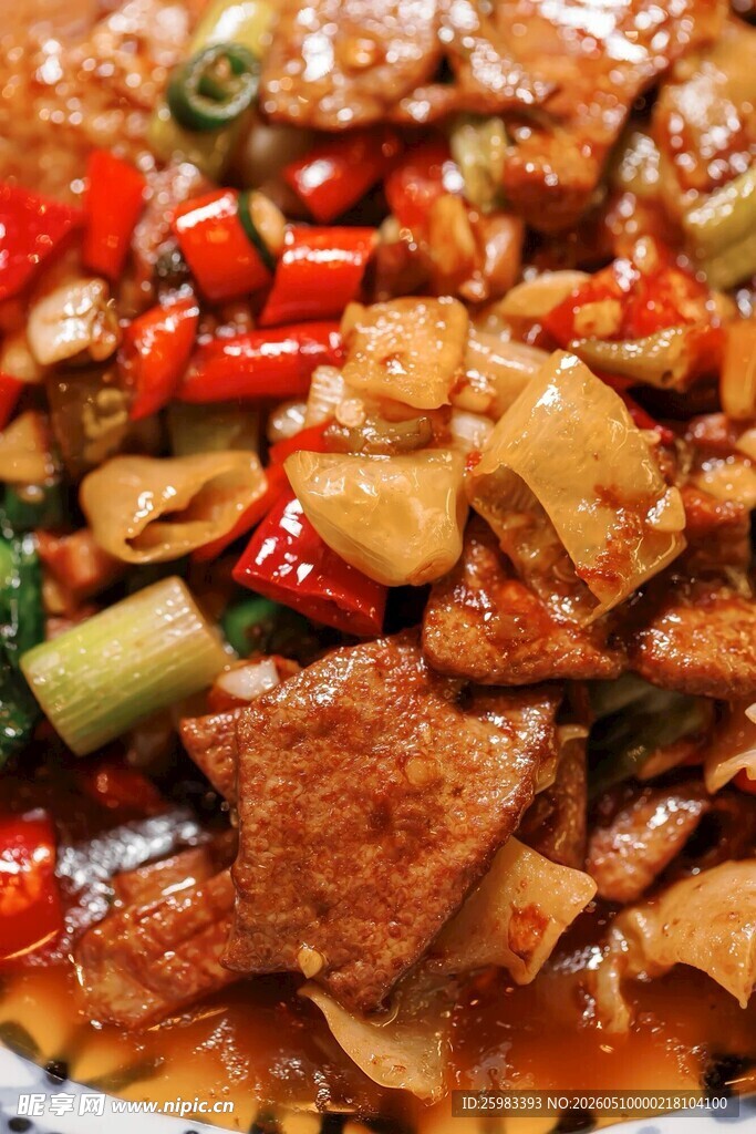 豆腐干炒肉片