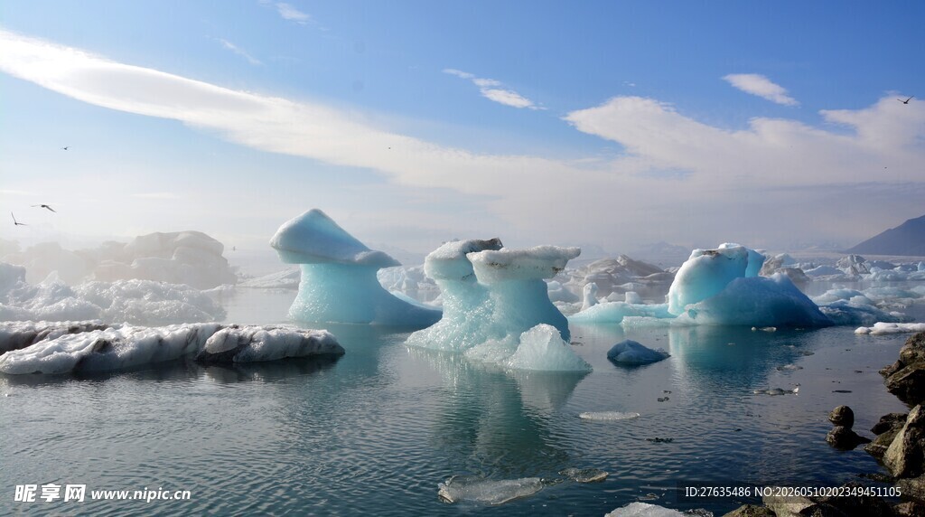 海上冰山景观